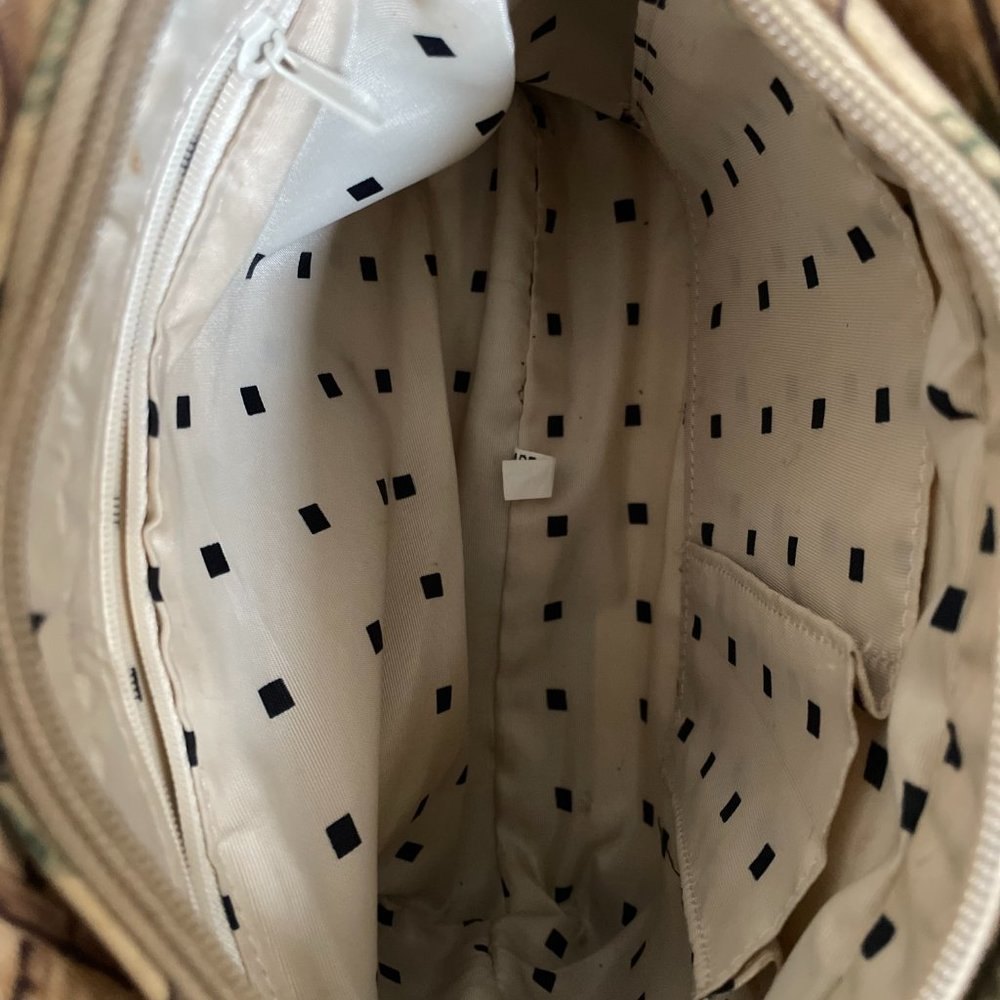 Palm Tree/Bamboo Print Purse With Matching Wallet… - image 6